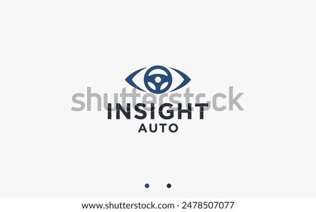 driver with eyes logo design vector silhouette illustration