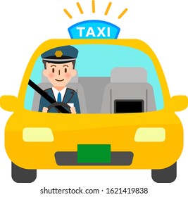 Driver in a free taxi