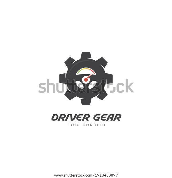 Driver Gear Logo Symbol Design Template, Flat\
Style Vector