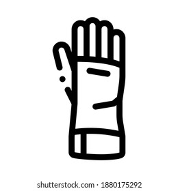 driver glove black icon vector. driver glove sign. isolated symbol illustration