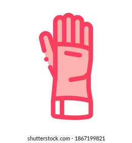 driver glove color icon vector. driver glove sign. isolated symbol illustration