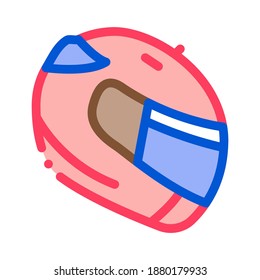 vector de icono de color de casco de controlador. señal de casco de conductor. ilustración de símbolo aislado