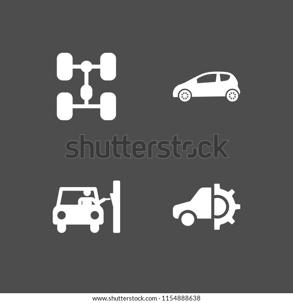 driver icon. 4 driver set with car vector icons for\
web and mobile app