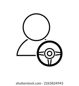 icono de controlador, vector de coche, ilustración de personas
