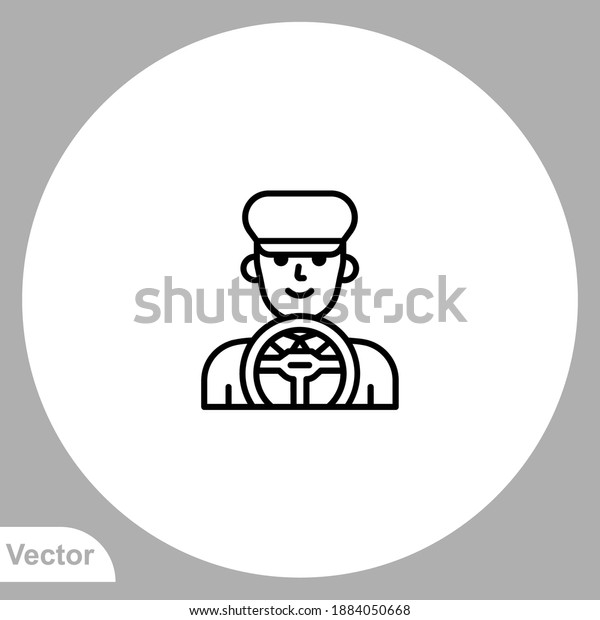 Driver icon sign vector,Symbol, logo illustration
for web and mobile