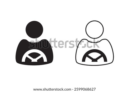 driver icon, suitable for driver, transportation, or other applications or websites