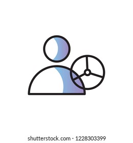 driver icon vector. job icon modern style
