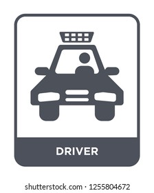 driver icon vector on white background, driver trendy filled icons from Jobprofits collection, driver simple element illustration