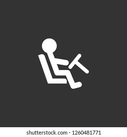 driver icon vector. driver sign on black background. driver icon for web and app