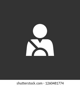 driver icon vector. driver sign on black background. driver icon for web and app