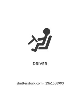 driver icon vector. driver sign on white background. driver icon for web and app