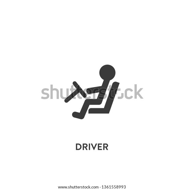 driver icon vector. driver sign on white\
background. driver icon for web and\
app