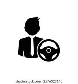 driver icon. vector sign symbol on white background