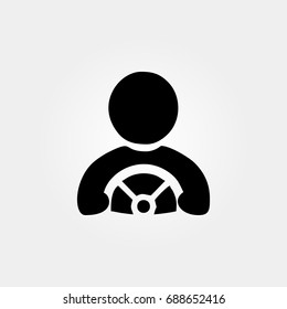 driver icon. vector sign symbol on white background