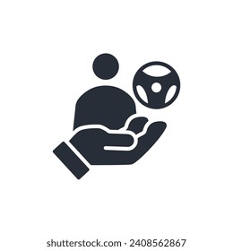 driver icon. vector.Editable stroke.linear style sign for use web design,logo.Symbol illustration.