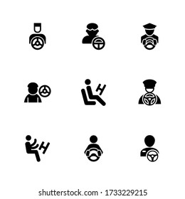 iconos de controladores o logotipos de símbolos aislados ilustraciones vectoriales - Colección de iconos vectoriales de estilo negro de alta calidad

