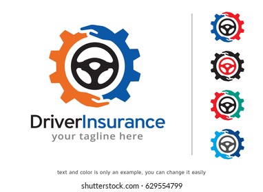 Driver Insurance Logo Template Design Vector, Emblem, Design Concept, Creative Symbol, Icon