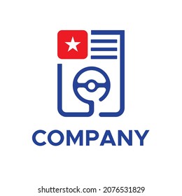 Driver job logo vector design template