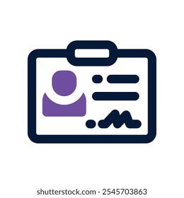 driver licence icon. vector dual tone icon for your website, mobile, presentation, and logo design.