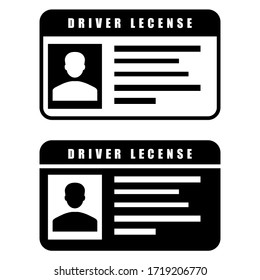 Driver licence vector icon. Driver id card illustration sign collection. card symbol.