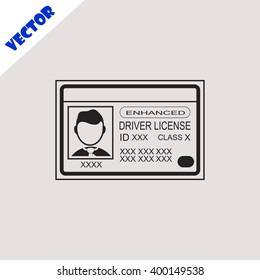 Driver license icon.