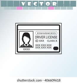Driver license icon.