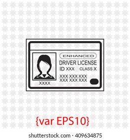 Driver license icon.