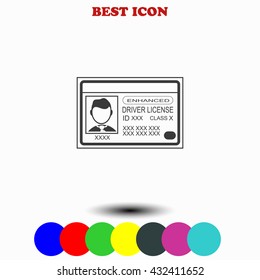 Driver license icon.