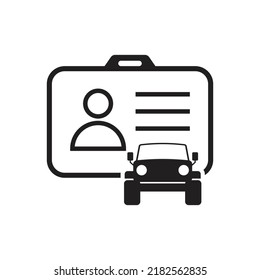 Führerscheinsymbol-Design einzeln auf weißem Hintergrund