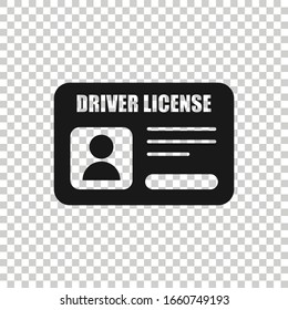 Driver license icon in flat style. Id card vector illustration on white isolated background. Identity business concept.