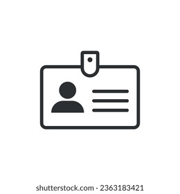 Driver license icon in flat style. Identification document vector illustration on isolated background. Profile card sign business concept.