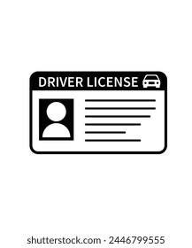 driver license icon, vector best flat icon.