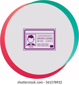 Driver license  icon. Vector design.