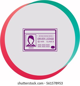 Driver license  icon. Vector design.