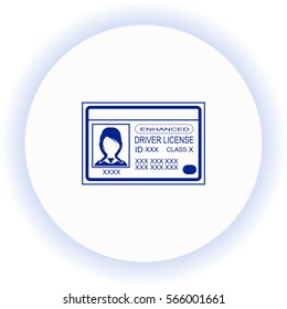 Driver license  icon. Vector design. 