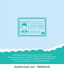 Driver license  icon. Vector design.