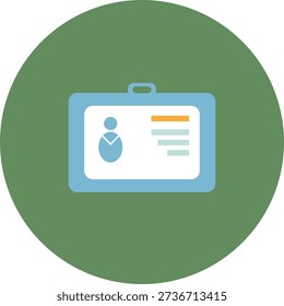  Driver license, id card, plastic card, badge icon. Minimal Driver license pass Id card and Identification staff company mark safety profile name isolated on blue transparent background. icon can be used for web and mobile