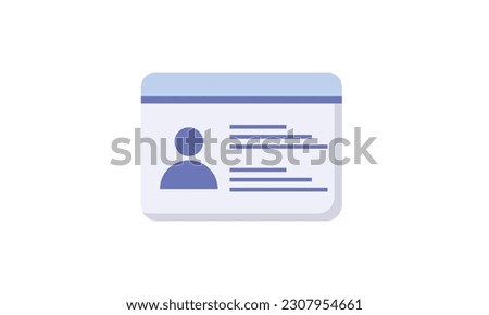 Driver license, ID card, plastic card, badge icon
