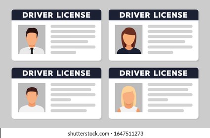 Driver License Id With Photo Avatar Icon