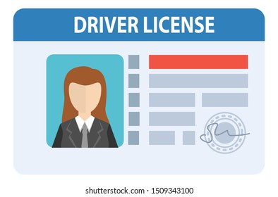 Driver license on white background.