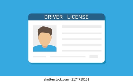 driver license. Personal data security. Id card design template design. Vector illustration. stock image.