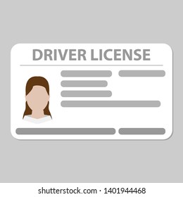 driver license plastic card plain grey background vector