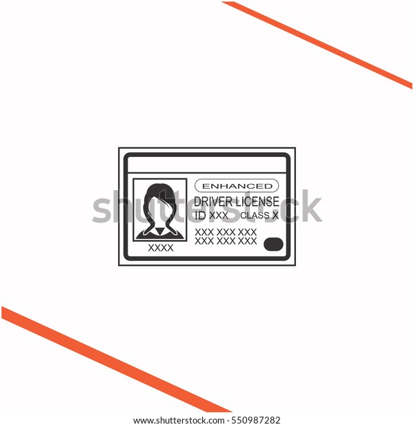 Driver license\
vector grey icon on white background. Driver license symbol stock  \
illustration. Business\
picture.
