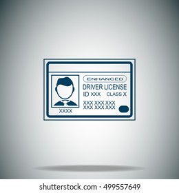 Driver license vector icon