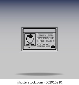 Driver license vector icon