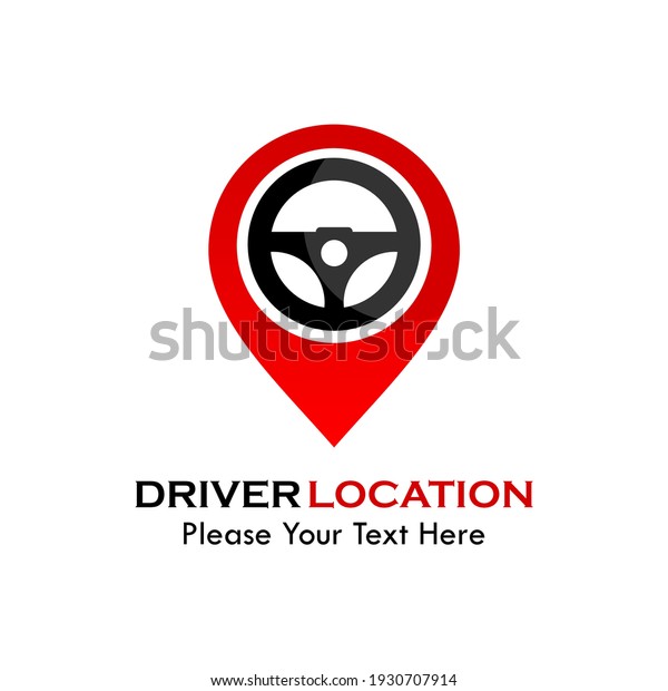Driver location logo\
template illustration