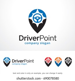 Driver Point Logo Template Design Vector, Emblem, Design Concept, Creative Symbol, Icon
