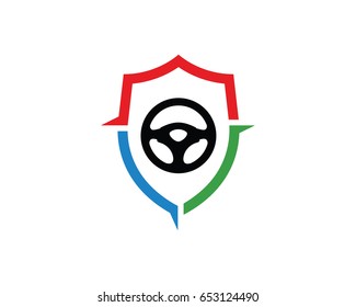 Driver Protection Logo Template Design Vector, Emblem, Design Concept, Creative Symbol, Icon