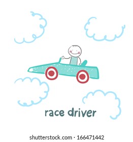 driver rides flies in the car