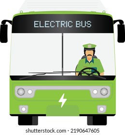 Driver Rides India Electric Bus